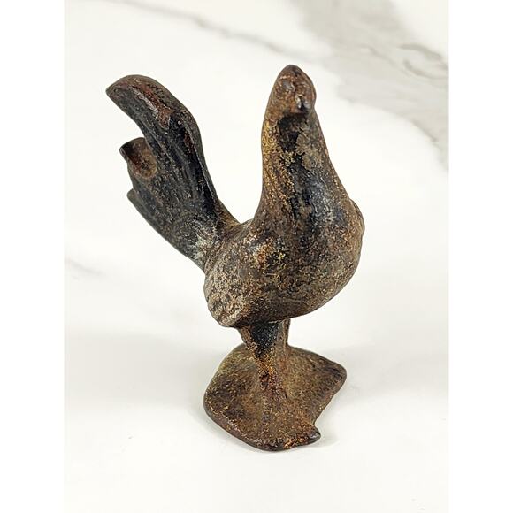 Cast Iron Rooster Chicken Hen Beer Bottle Opener 3 1/4" Animal Figurine 90s Vtg - Picture 8 of 12